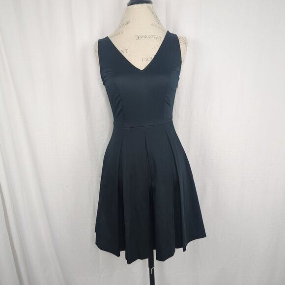 Banana Republic Dress 0 Petite Blue Mini Pleated NWT - Picture 1 of 7